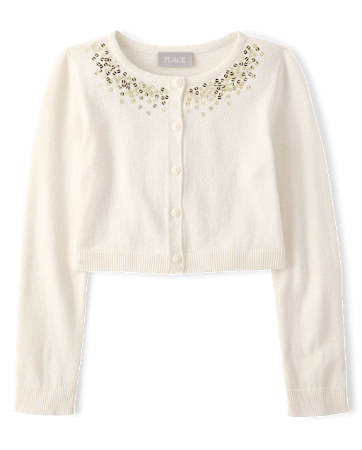 Girls Sequin Cardigan