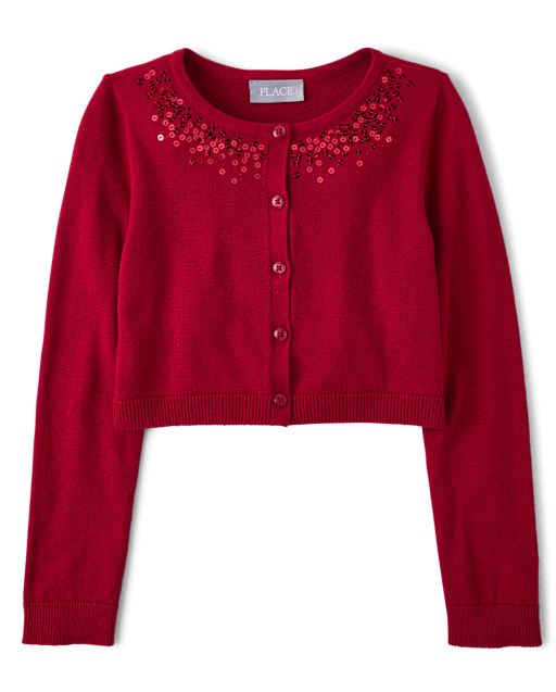 Girls Sequin Cardigan