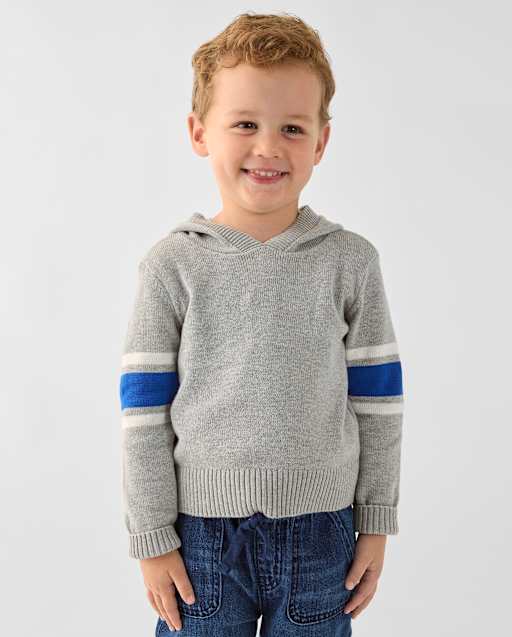 Toddler Boys Colorblock Hooded Sweater