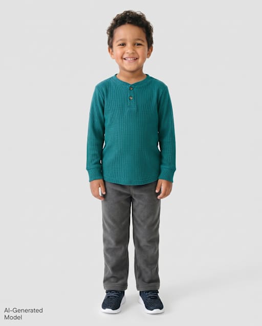 Pantalon de survêtement en microfibre polaire pour petits garçons