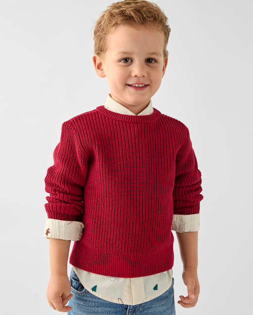 Toddler Boys Shaker Stitch Sweater