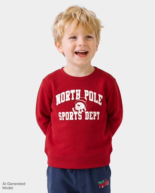 Toddler Boys Holiday Premium Fleece Sweatshirt