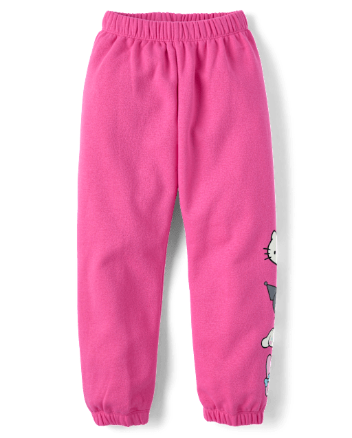Girls Hello Kitty® Embellished Premium Fleece Barrel Sweatpants