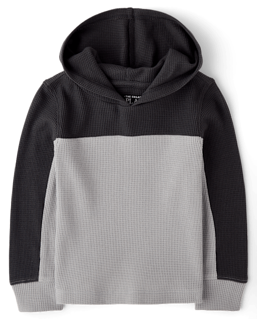 Baby And Toddler Boys Colorblock Thermal Hooded Top