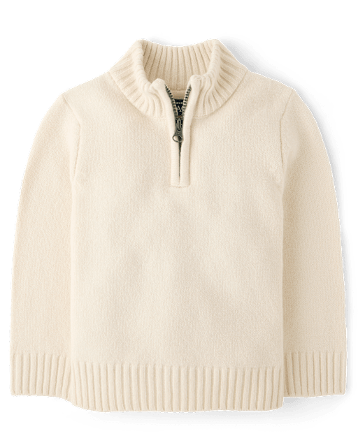 Toddler Boys Quarter Zip Sweater