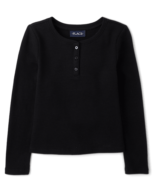 Girls Thermal Henley Top