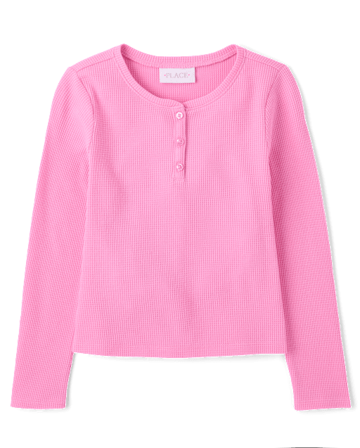 Girls Thermal Henley Top