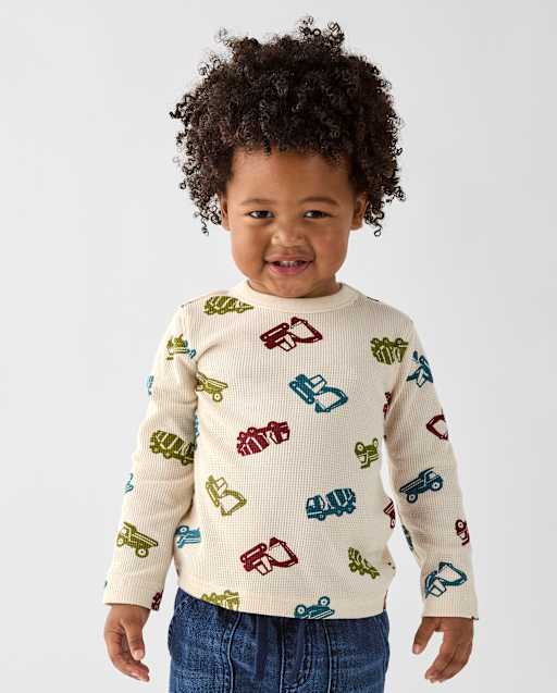 Baby And Toddler Boys Print Thermal Top