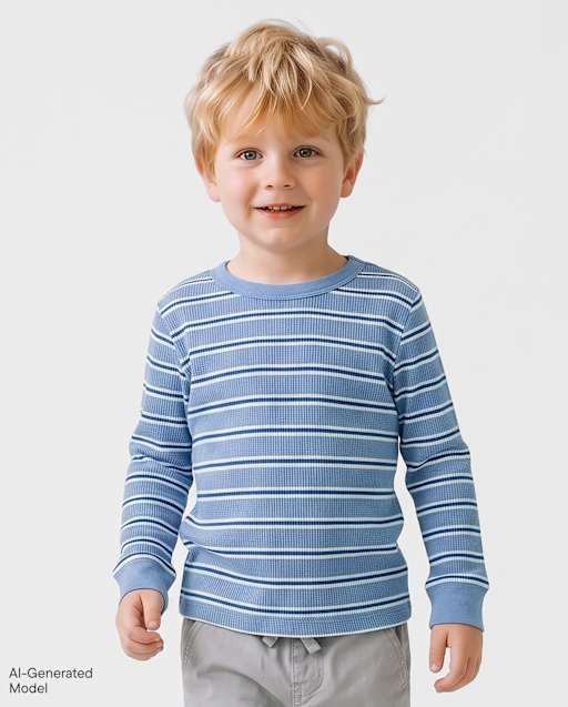 Baby And Toddler Boys Striped Thermal Top
