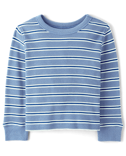 Baby And Toddler Boys Striped Thermal Top