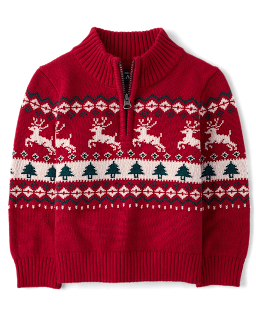 Pull de Noël à col zippé pour petit garçon