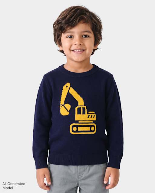Toddler Boys Intarsia Sweater