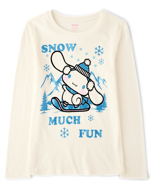 Girls Cinnamorollâ¢ Glitter Snowboard Graphic Tee
