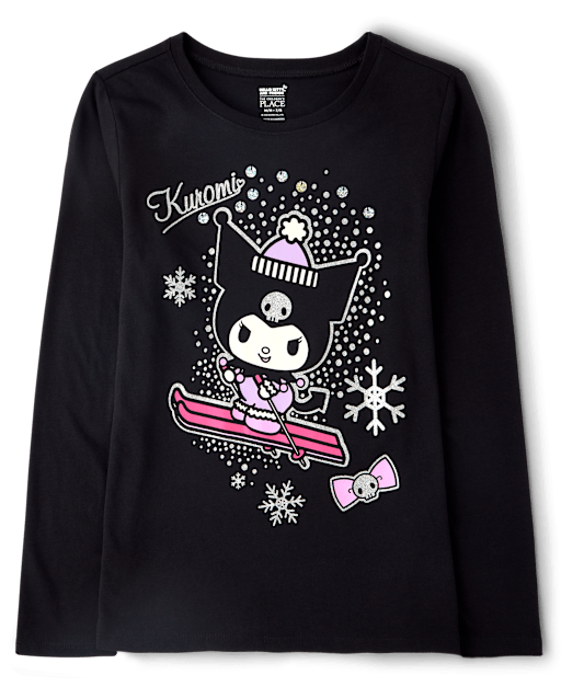 Girls Kuromi Glitter Ski Graphic Tee