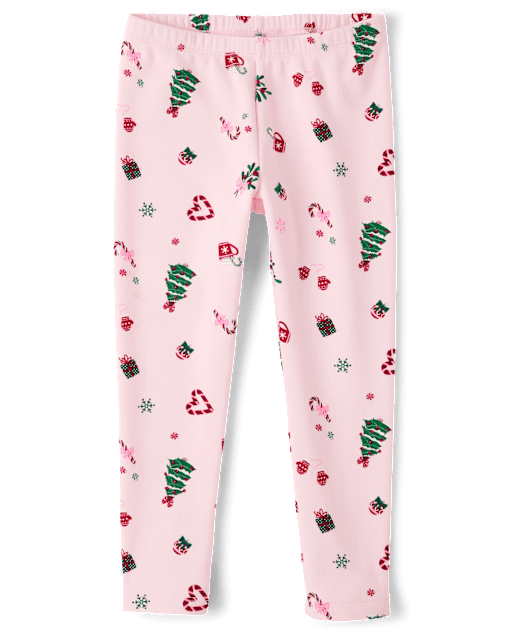 Girls Print Winter Warm Leggings