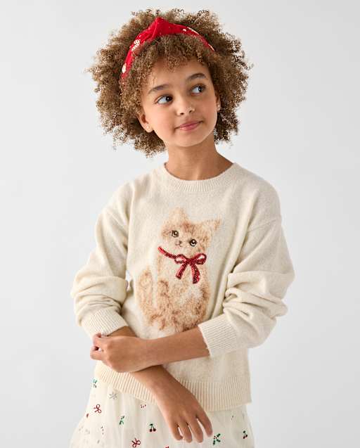Girls Embellished Icon Sweater