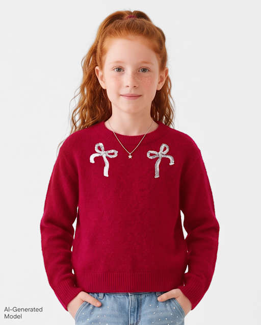Girls Embellished Icon Sweater