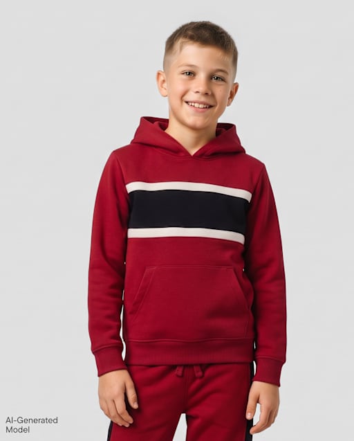 Boys Colorblock Premium Fleece Hoodie