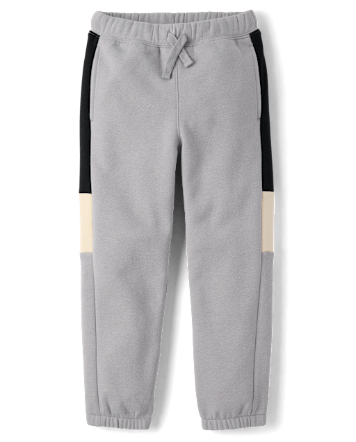 Boys Colorblock Premium Fleece Jogger Pants