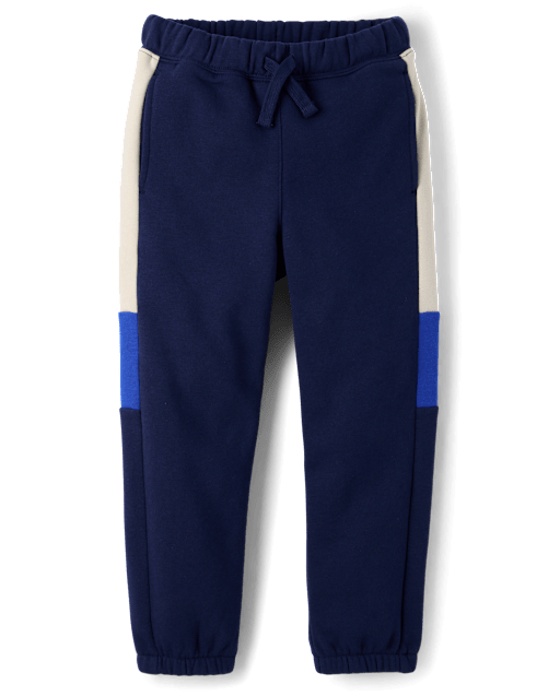 Boys Colorblock Premium Fleece Jogger Pants