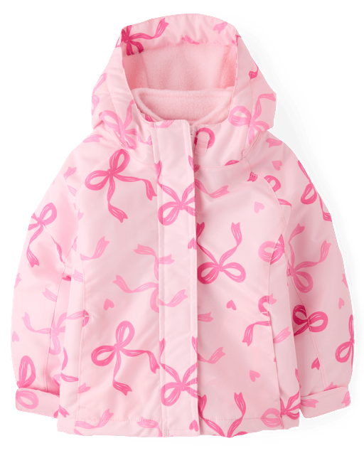 Toddler Girls Bow 3 In 1 Jacket