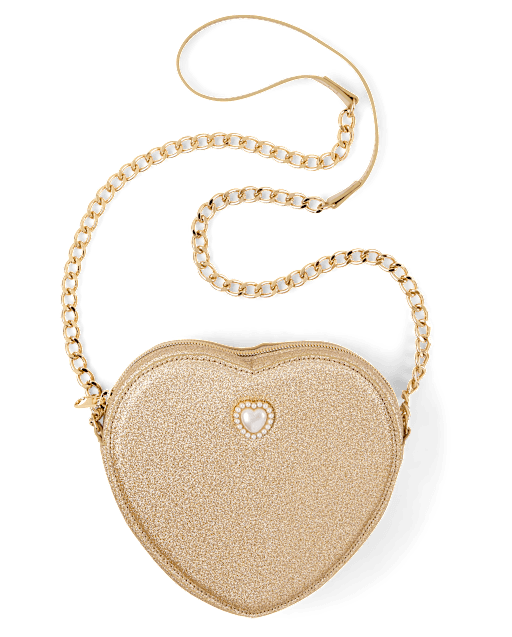 Girls Glitter Heart Bag