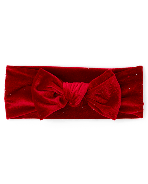 Baby Girls Glitter Velvet Bow Headwrap