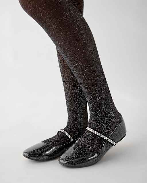 Collants en microfibre scintillants pour filles
