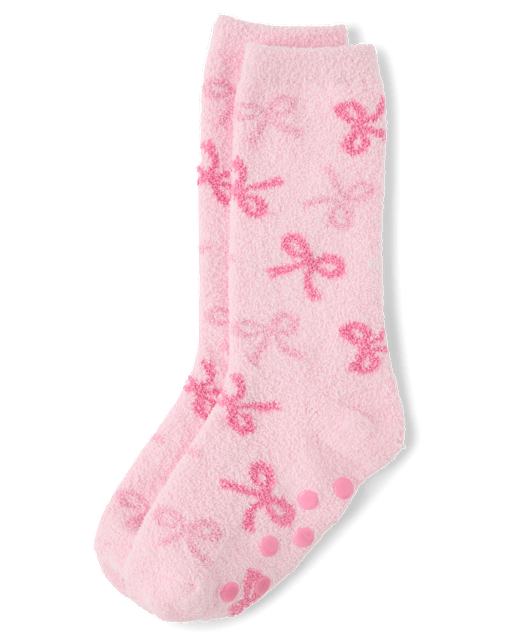 Girls Bow Cozy Socks