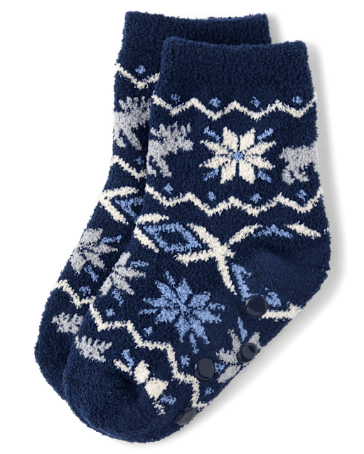 Toddler Boys Fairisle Cozy Socks