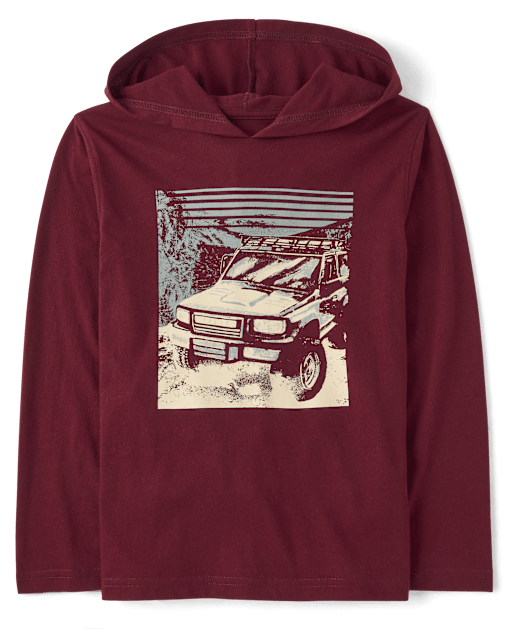 Boys Truck Hooded Top