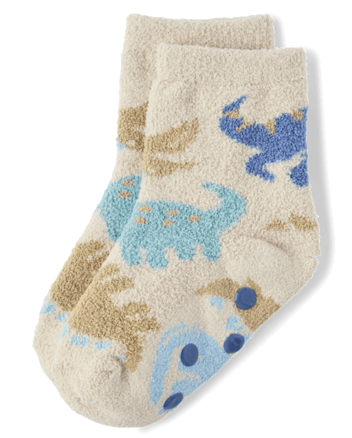 Toddler Boys Dino Cozy Socks