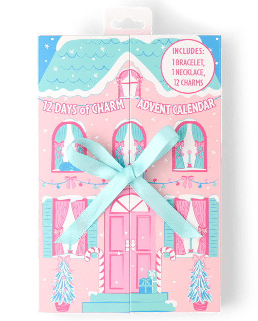 Girls Charm Necklace And Bracelet 12-Day Holiday Advent Calendar