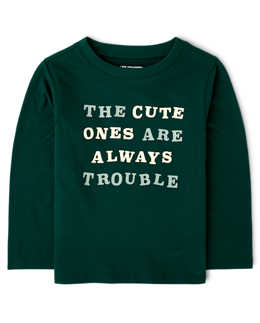 Baby And Toddler Boys Always Trouble Graphic Tee
