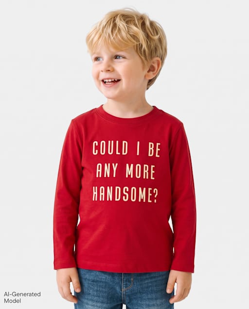 Baby And Toddler Boys Handsome Graphic Tee