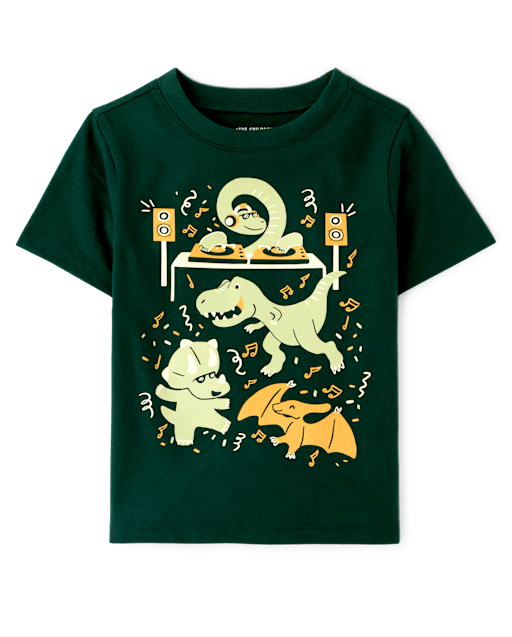 Baby And Toddler Boys Dino Dance Party Graphic Tee