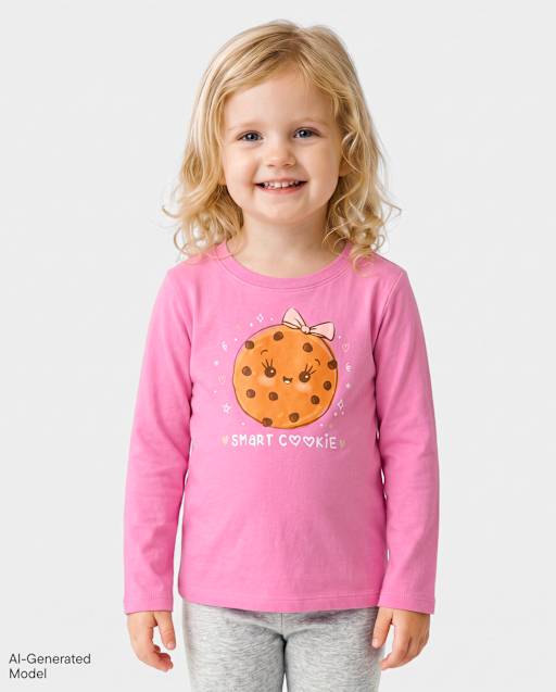 Baby And Toddler Girls Smart Cookie Graphic Tee