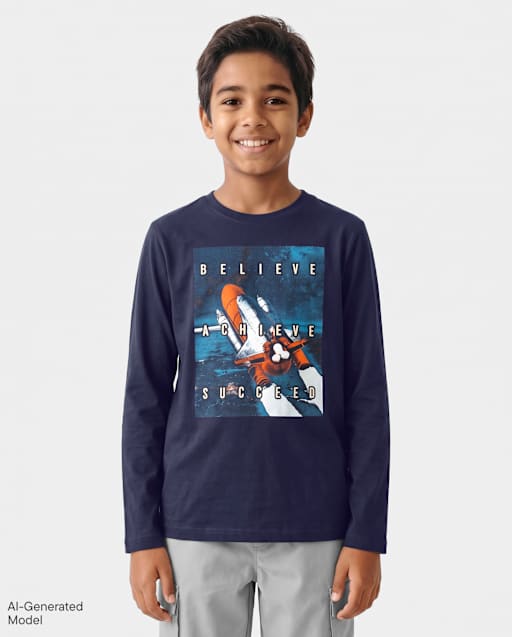 Boys Spaceship Graphic Tee