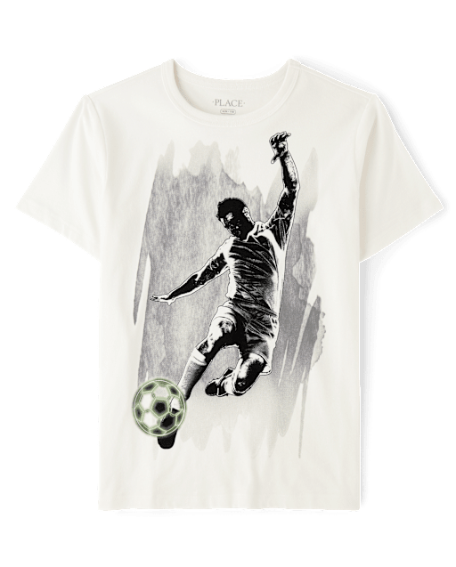Boys Soccer Player Graphic Tee