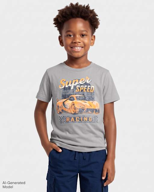 Boys Speed Racing Short Sleeve Graphic Tee