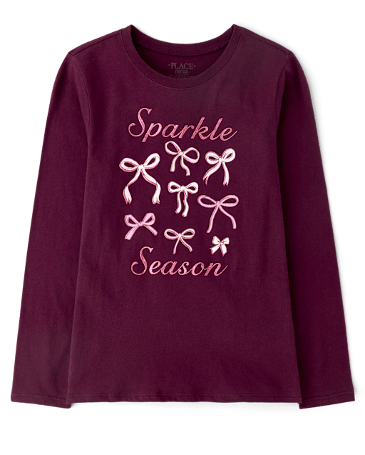 Girls Glitter Sparkle Season Graphic Tee