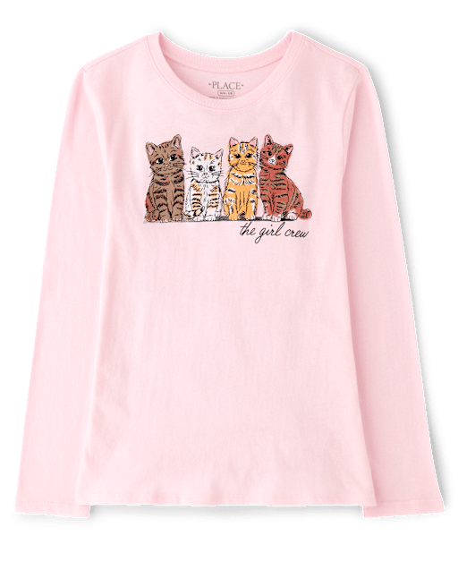 Girls Cats Graphic Tee