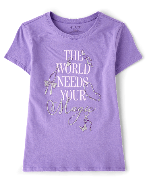 Girls Glitter Magic Graphic Tee