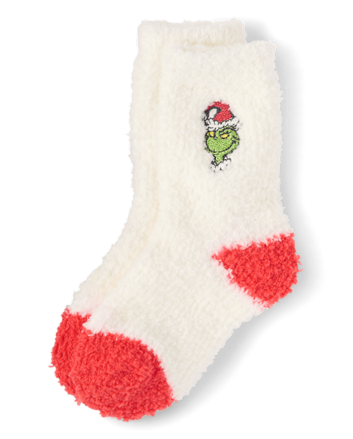 Kids Dr. Seuss The Grinchâ¢ Embroidered Cozy Socks