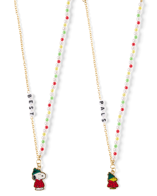 Girls Snoopy™ BFF Holiday Necklace 2-Pack
