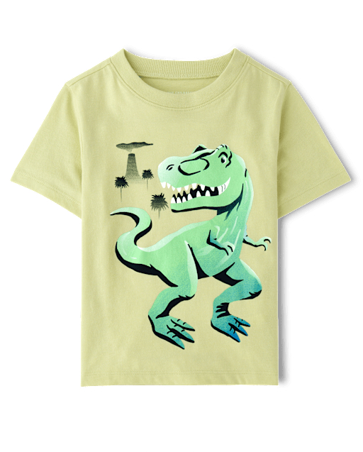 Toddler Boys Dino Volcano Graphic Tee