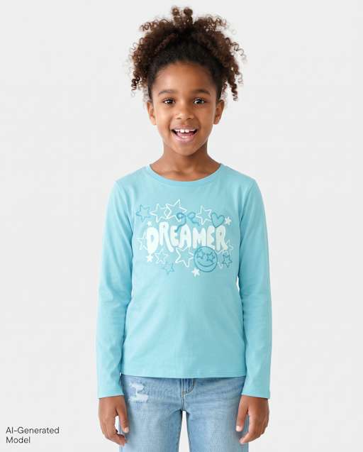 Girls Glitter Dreamer Graphic Tee