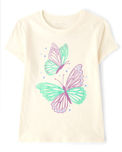 Girls Butterflies Graphic Tee