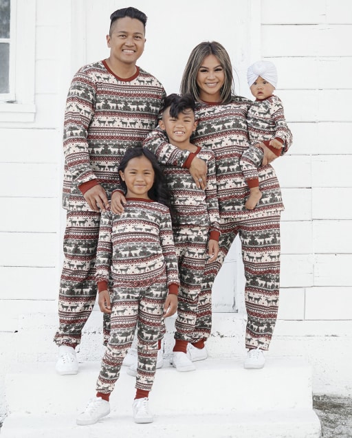 Matching Family Pajamas - Reindeer Fairisle Collection