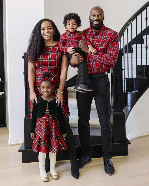 Matching Family Outfits - Red Plaid Present